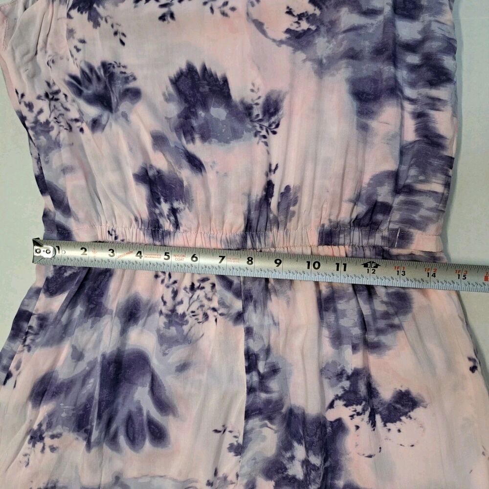 Simply Vera Vera Wang Pink & Purple Flora Tie-Dye Halter Dress Women's Size M - Picture 3 of 8